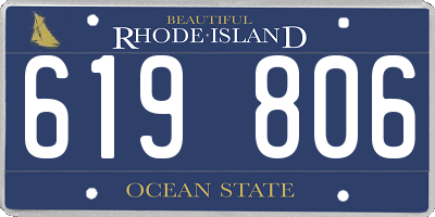 RI license plate 619806