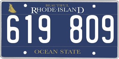 RI license plate 619809
