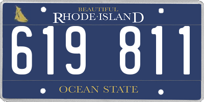 RI license plate 619811