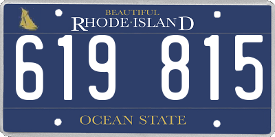 RI license plate 619815