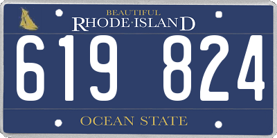RI license plate 619824