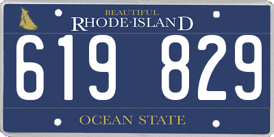 RI license plate 619829