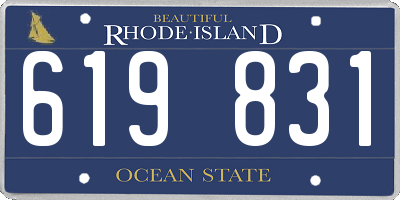 RI license plate 619831