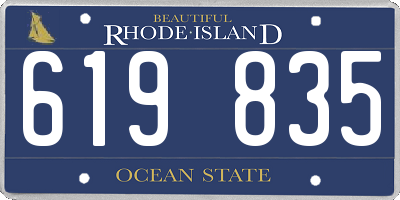 RI license plate 619835