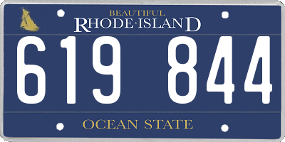 RI license plate 619844