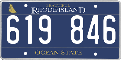 RI license plate 619846