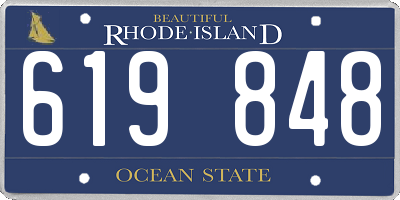 RI license plate 619848