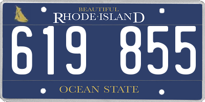 RI license plate 619855