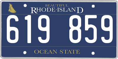 RI license plate 619859