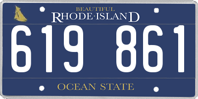 RI license plate 619861