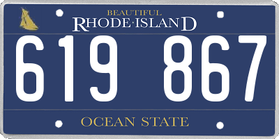 RI license plate 619867