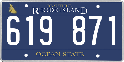 RI license plate 619871