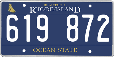 RI license plate 619872
