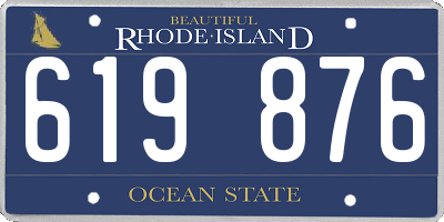 RI license plate 619876