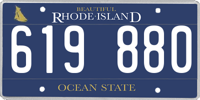 RI license plate 619880