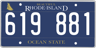 RI license plate 619881