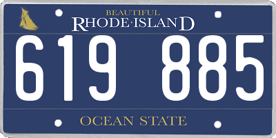 RI license plate 619885