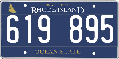 RI license plate 619895