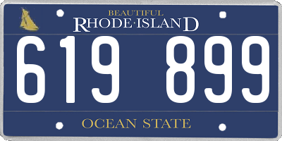 RI license plate 619899