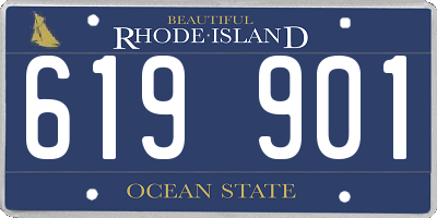 RI license plate 619901