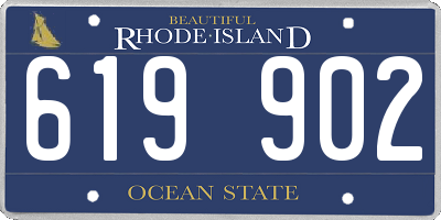 RI license plate 619902