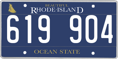 RI license plate 619904