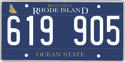 RI license plate 619905