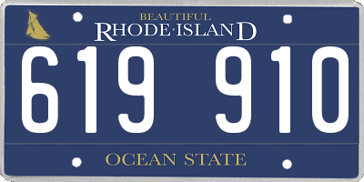 RI license plate 619910