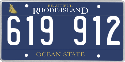 RI license plate 619912