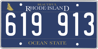 RI license plate 619913