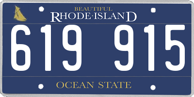 RI license plate 619915