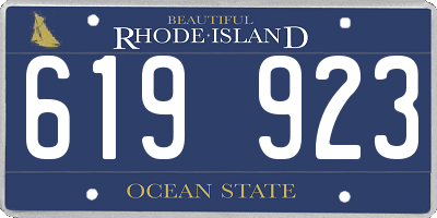RI license plate 619923