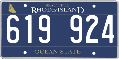 RI license plate 619924