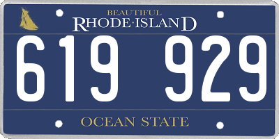 RI license plate 619929
