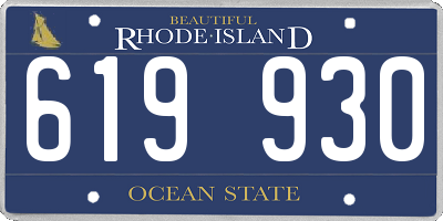 RI license plate 619930