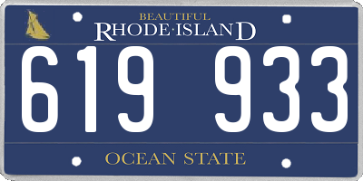 RI license plate 619933