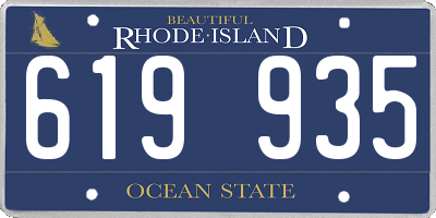 RI license plate 619935