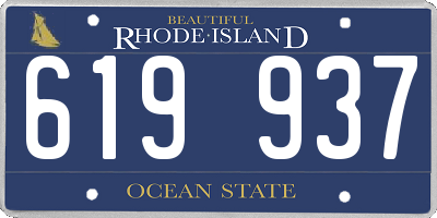 RI license plate 619937