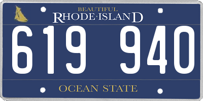 RI license plate 619940