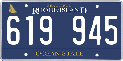 RI license plate 619945