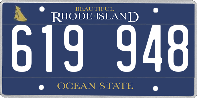 RI license plate 619948