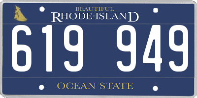 RI license plate 619949