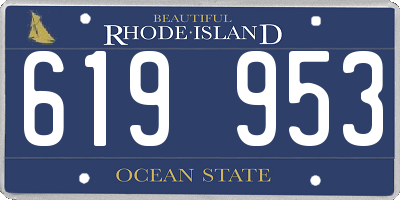 RI license plate 619953