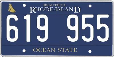 RI license plate 619955