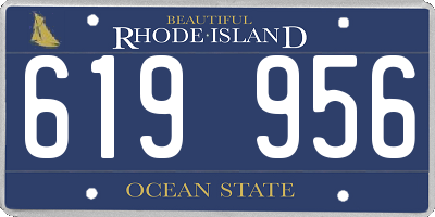 RI license plate 619956