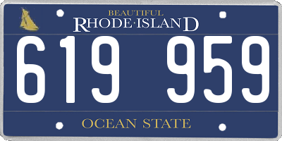 RI license plate 619959