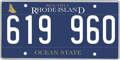 RI license plate 619960