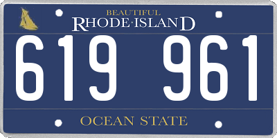 RI license plate 619961