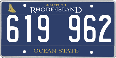 RI license plate 619962