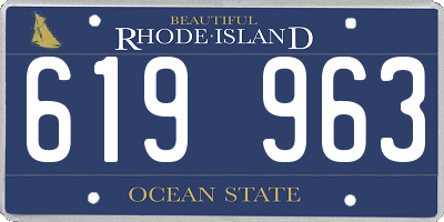 RI license plate 619963